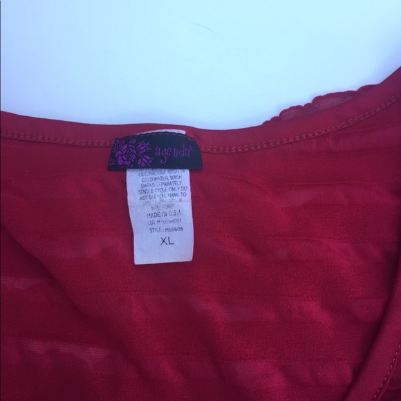 Red Flirty Ruffle Tank Top - Picture 5 of 5